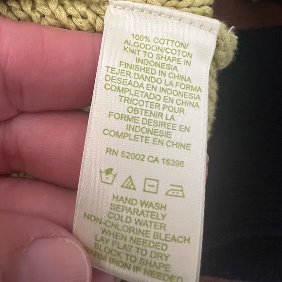 Sigrid Olsen Women L Crochet Short Sleeve Sweater Lime Green Cotton - Picture 2 of 6